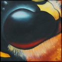 Augenblick eines Bienenwolfs; Acryl auf Leinwand;
30 x 30 cm